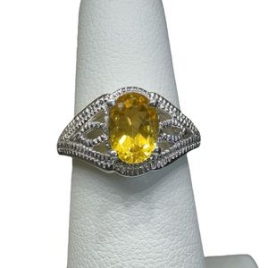 925 silver citrine ring